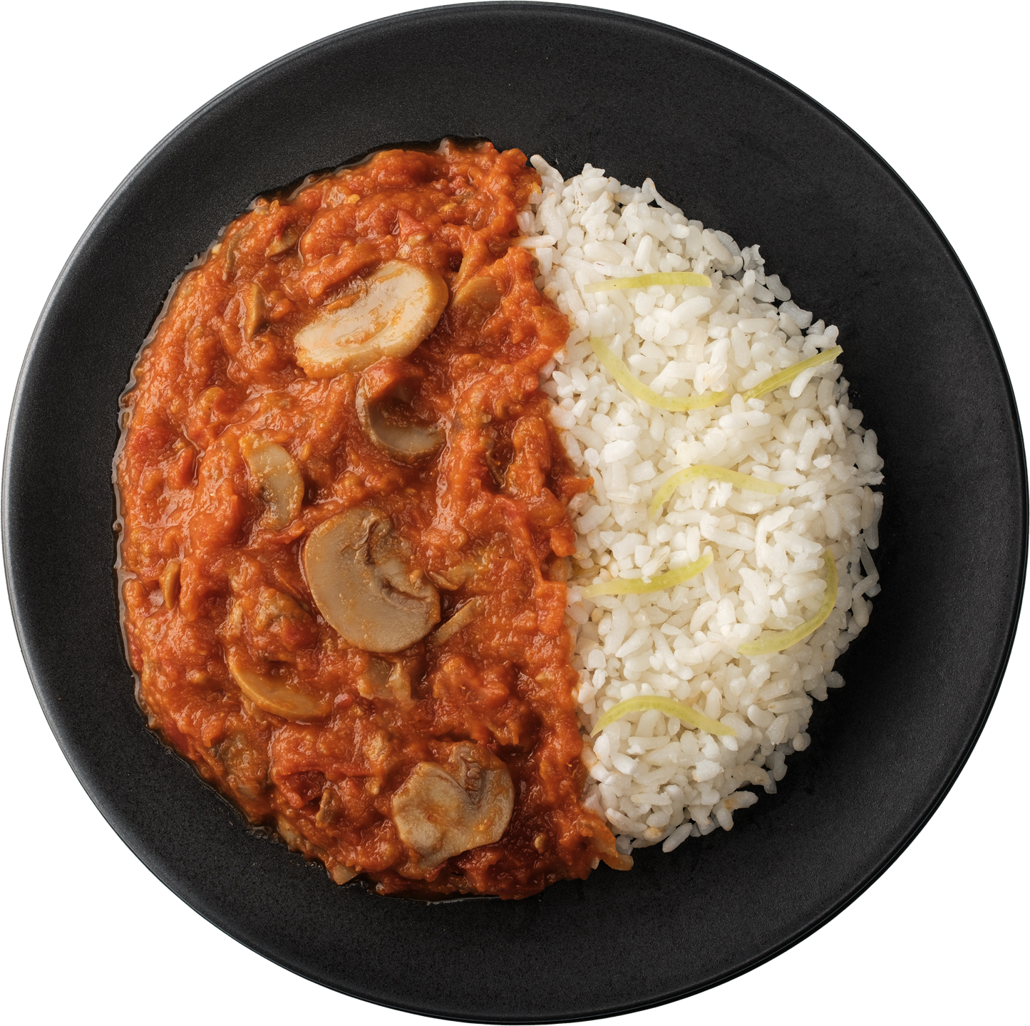 Champiñones al Chipotle con Arroz y Chile Güero