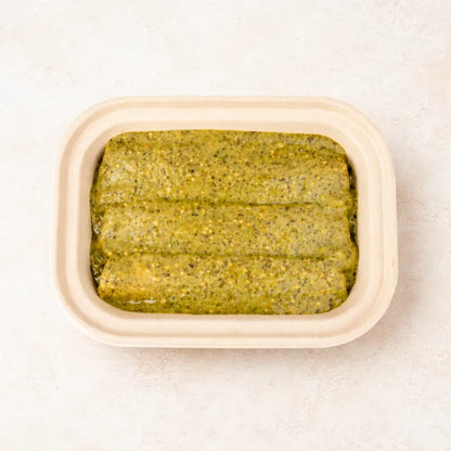 Enchiladas Verdes Rellenas de Seitán