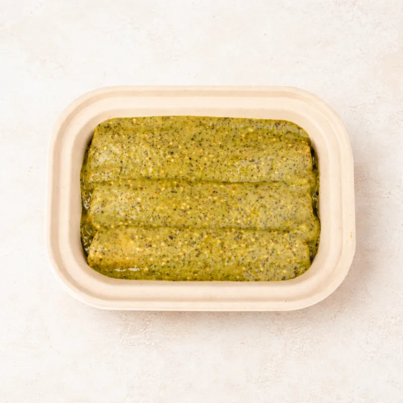 Enchiladas Verdes Rellenas de Seitán
