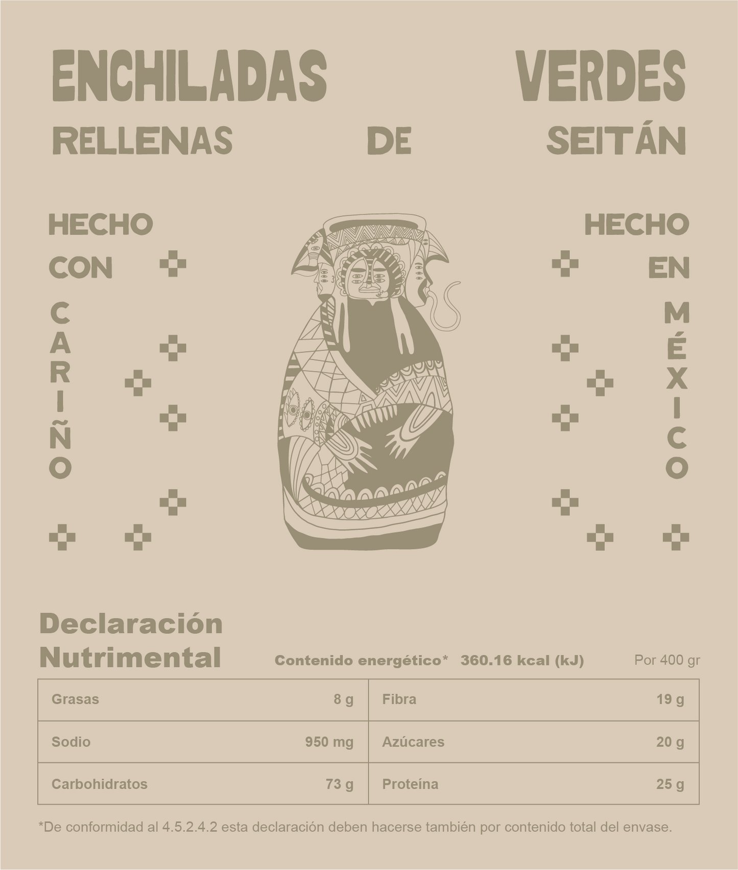 Enchiladas Verdes Rellenas de Seitán